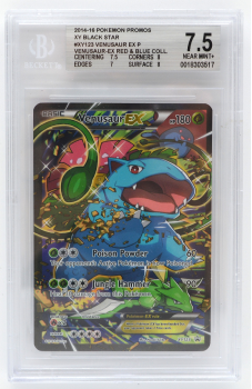 Venusaur EX (PROMO) : XY123 BLACK STAR PROMO - BECKETT - 7.5 NEAR MINT+
