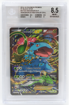 Venusaur EX (PROMO) : XY123 BLACK STAR PROMO - BECKETT - 8.5 NM-MT+