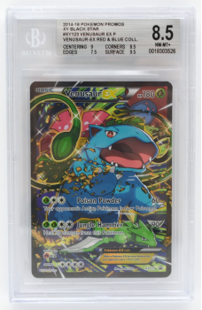 Venusaur EX (PROMO) : XY123 BLACK STAR PROMO - BECKETT - 8.5 NM-MT+