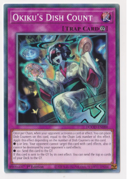 Okiku's Dish Count (Common) single card from Yu-Gi-Oh!