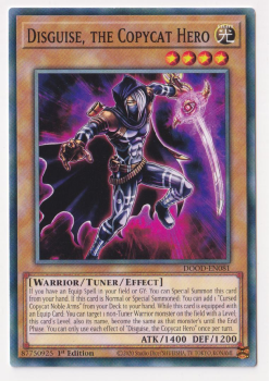 Disguise, the Copycat Hero (Common) single card from Yu-Gi-Oh!