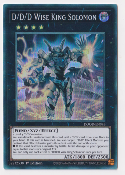 D/D/D Wise King Solomon (Super Rare) single card from Yu-Gi-Oh!