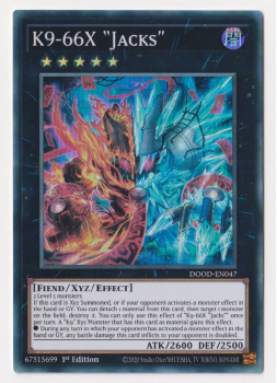 K9-66X Jacks (Super Rare) single card from Yu-Gi-Oh!
