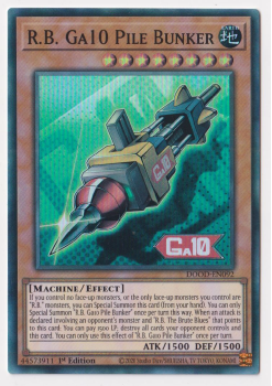 R.B. Ga10 Pile Bunker (Super Rare) single card from Yu-Gi-Oh!