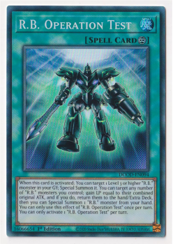 R.B. Operation Test (Super Rare) single card from Yu-Gi-Oh!
