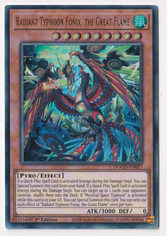 Radiant Typhoon Fonix, the Great Flame (Ultra Rare) : DOOD-EN017 - Yu-Gi-Oh!  Single Card
