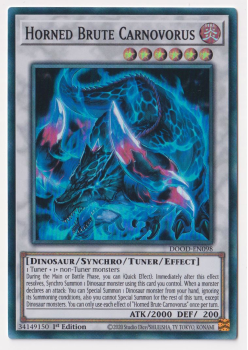 Horned Brute Carnovorus (Super Rare) single card from Yu-Gi-Oh!