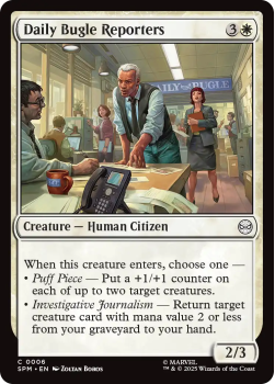 Daily Bugle Reporters single card from Magic : the Gathering