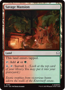 Savage Mansion single card from Magic : the Gathering