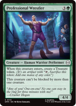 Professional Wrestler single card from Magic : the Gathering