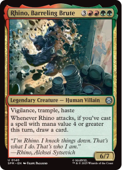 Rhino, Barreling Brute single card from Magic : the Gathering