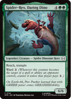 Spider-Rex, Daring Dino single card from Magic : the Gathering