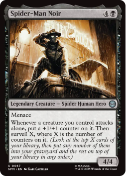 Spider-Man Noir single card from Magic : the Gathering