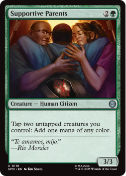 Supportive Parents single card from Magic : the Gathering