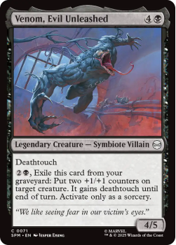 Venom, Evil Unleashed single card from Magic : the Gathering