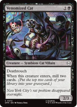 Venomized Cat single card from Magic : the Gathering