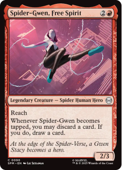 Spider-Gwen, Free Spirit single card from Magic : the Gathering