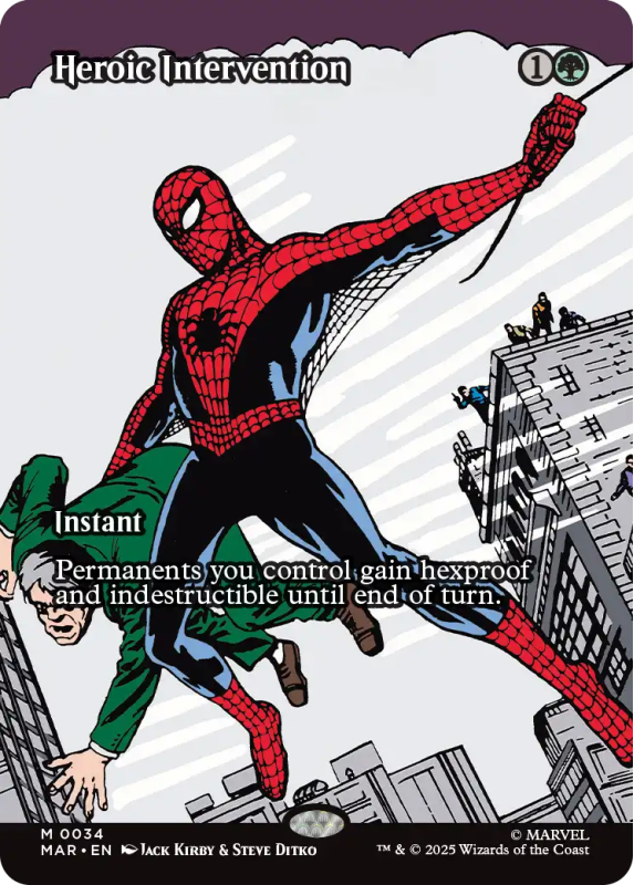 Heroic Intervention : 0034 MARVEL'S SPIDER-MAN SOURCE MATERIAL - Magic the  Gathering Single Card