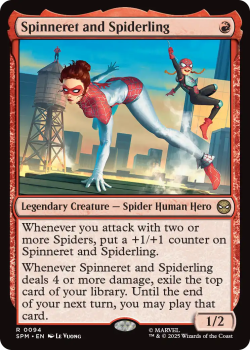 Spinneret and Spiderling single card from Magic : the Gathering