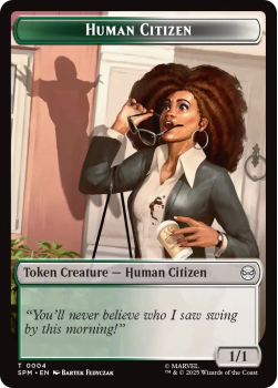 Citizen Token single card from Magic: the Gathering