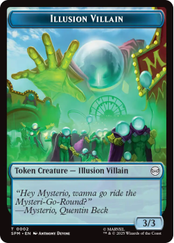 Illusion Villain Token single card from Magic: the Gathering