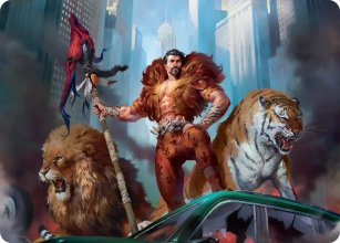 (28/54) Kraven, Proud Predator Art Card single card from Magic the Gathering