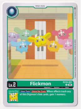 Flickmon single card from Digimon Card Game