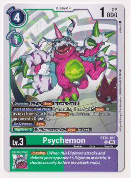 Psychemon single card from Digimon Card Game