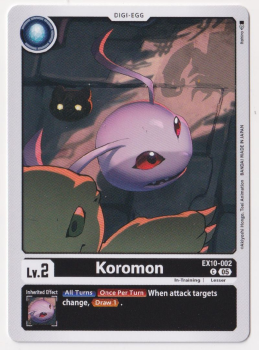 Koromon single card from Digimon Card Game