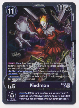 Piedmon single card from Digimon Card Game