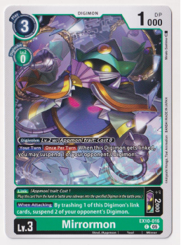 Mirrormon single card from Digimon Card Game
