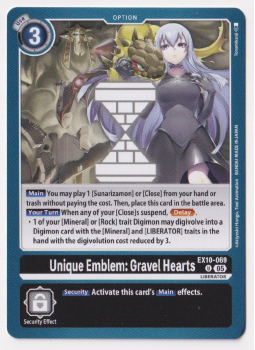 Unique Emblem: Gravel Hearts single card from Digimon Card Game