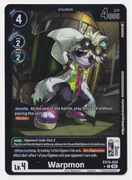 Warpmon (ALTERNATIVE ART) single card from Digimon Card Game