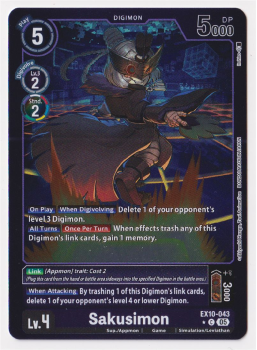Sakusimon (ALTERNATIVE ART) single card from Digimon Card Game