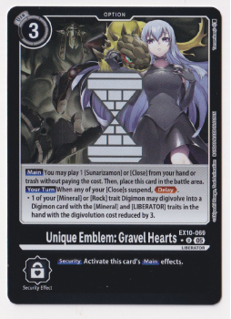 Unique Emblem: Gravel Hearts (ALTERNATIVE ART) single card from Digimon Card Game