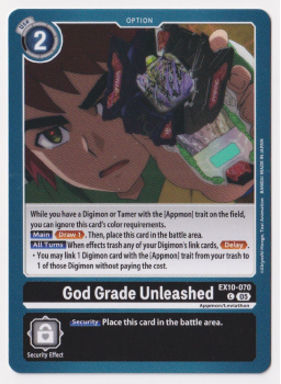 God Grade Unleashed single card from Digimon Card Game