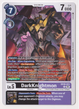 DarkKnightmon single card from Digimon Card Game