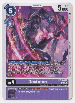 Devimon single card from Digimon Card Game