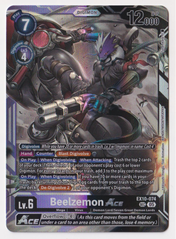 beelzemon digimon card game - EX-06: Theme Booster Infernal Ascension ALT Beelzemon Secret Rare Alternative Art Mint Digimon Card Lvl Beelzemon art appreciation