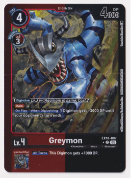 Greymon (ALTERNATIVE ART) single card from Digimon Card Game