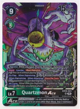 Quartzmon ACE single card from Digimon Card Game
