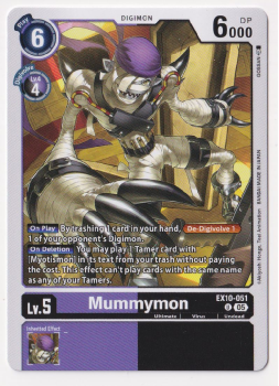 Mummymon single card from Digimon Card Game