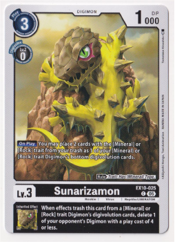 Sunarizamon single card from Digimon Card Game