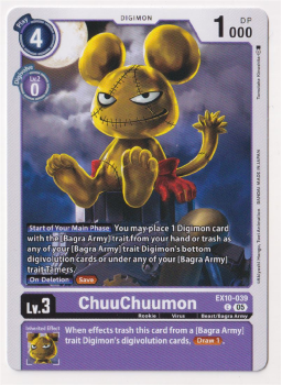 ChuuChuumon single card from Digimon Card Game