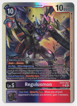 Regulusmon single card from Digimon Card Game