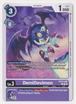 DemiDevimon single card from Digimon Card Game