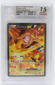 Charizard EX (PROMO) : XY121 BLACK STAR PROMO - BECKETT - 7.5 NEAR MINT+
