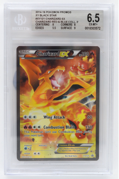 Charizard EX (PROMO) : XY121 BLACK STAR PROMO - BECKETT - 6.5 EX-MT+