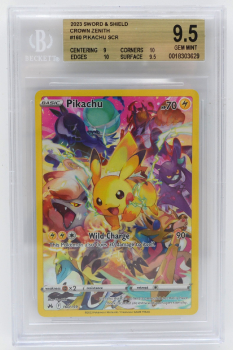 Pikachu : 160/159 CROWN ZENITH - BECKETT - 9.5 GEM MINT