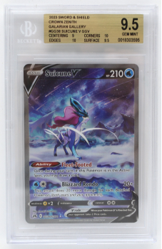 Suicune V (GALARIAN GALLERY) : GG38/GG70 CROWN ZENITH - BECKETT - 9.5 GEM MINT